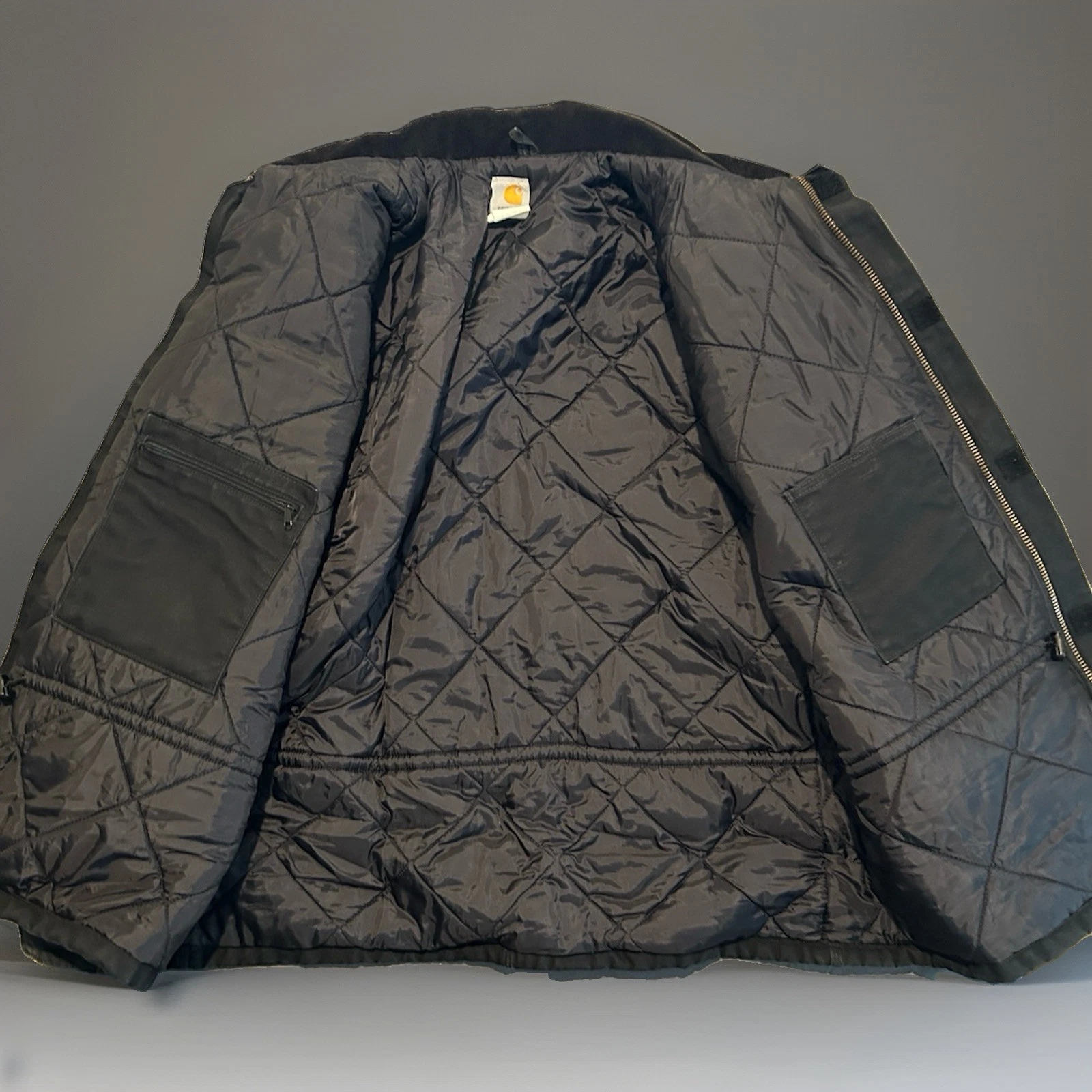 Carhartt Jacket Mens 54 Tall Black C03 Traditional Coat Duck Canvas Distressed image 11