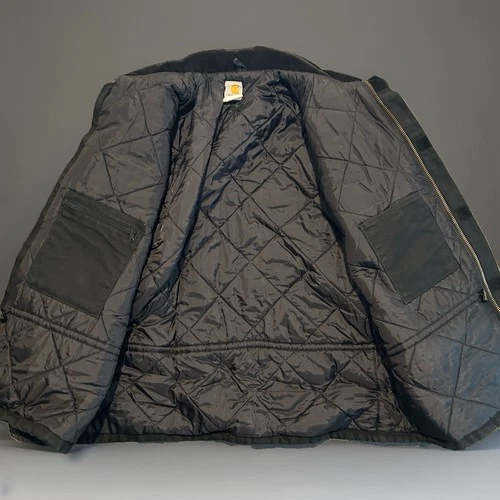 Carhartt Jacket Mens 54 Tall Black C03 Traditional Coat Duck Canvas Distressed image 11