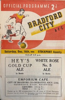 Bradford City v Stockport County Div 3 (N) 1950/51