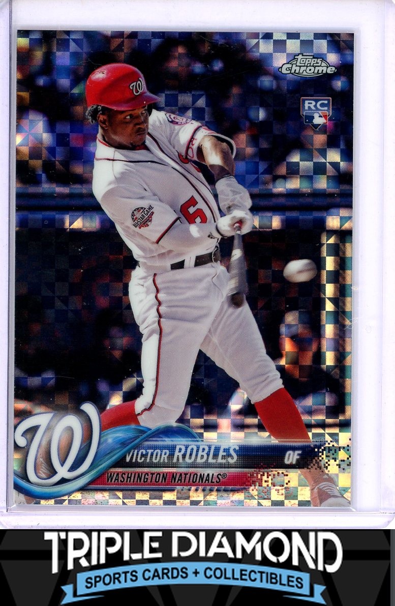 2018 Topps Chrome Update Victor Robles Rookie RC XFractor #61/99 V565