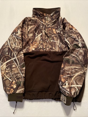 Drake Waterfowl 1/4 Zip Camo Pullover Coat Advantage Max 4 Fleece Men’s Size 2XL