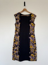 Great Plains London Dress M Navy Floral Sheath Pencil Knee Length