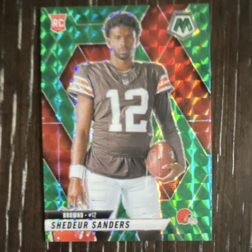 2025 Panini Mosaic Shedeur Sanders RC Green Mosaic Prizm #290 Browns