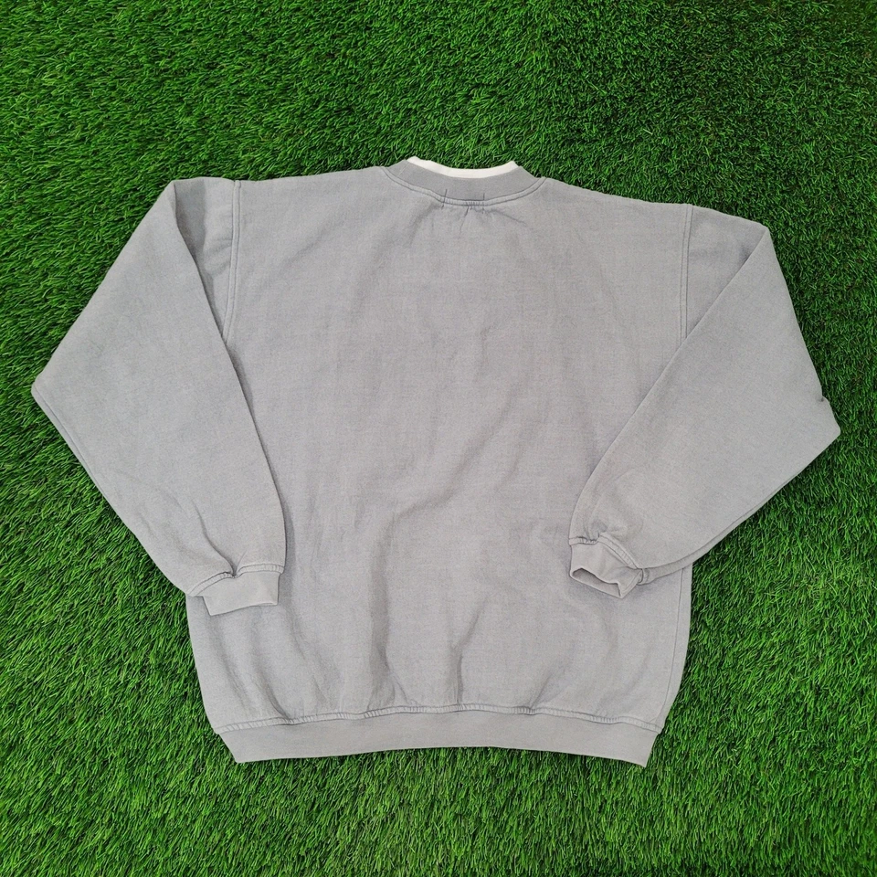 Sudadera Tribal Azteca Vintage Años 90 L/XL 23x25 Gris Étnica Recortada Cuadrada Foto 2 de 4