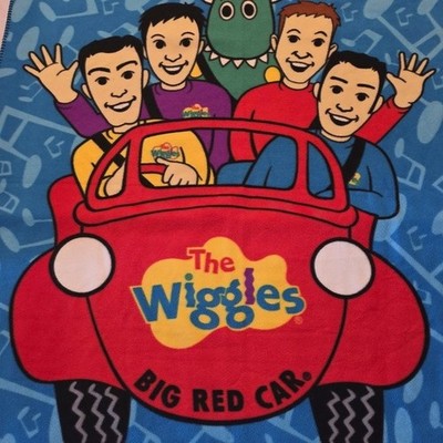 Mohawk The Wiggles Big Red Car Plush Fleece Blanket 46x63 Kids TV Show