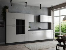 Cucina Cucina Lineare Vuoto Grigio Opaco Bianco Oliver 370 CM Respekta