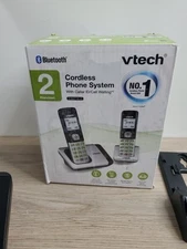Vtech CS6719-2 Two-Handset Cordless Telephone System DECT 6.0 Silver/Black New