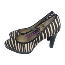 M&S Court Shoes Zebra Print Shoes Heels leather Insolia Wide UK 5.5 NEW 