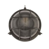 Wandleuchte AußEnlampe Messing Riffelglas IP64 E27 Ø 26,5 Cm Klein Maritim