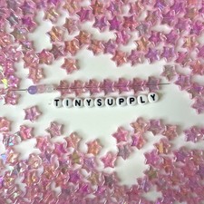 10MM AB Light Pink Transparent Acrylic Star Spacer Beads