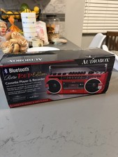 2-Way Retro Boombox Bluetooth AM/FM/SW USB SD Cassette Player Portable Speaker