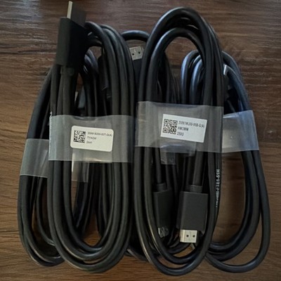 Lot of Black HDMI Cables with HDMI Connectors, Labels, Universal Compatibility