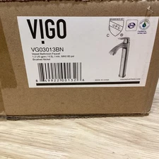 Vigo VG03013 Linus 1.2 Gpm Single Hole Bathroom Faucet-Brushed Nickel 