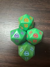MTG TMNT D20 Zestaw kości wrzecionowych