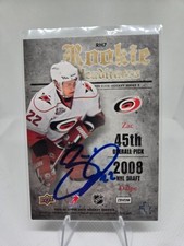2010 UD auto Rookie Headliners #RH7 Zac Dalpe Carolina Hurricanes NHL Card D4