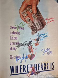 WHERE THE HEART IS --CAST SIGNED - MOVIE POSTER- vintage-w/COA             ekim