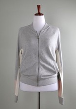 LAUREN RALPH LAUREN NWT 118 Heather Gray Casual Zip up Jacket Top Size Large