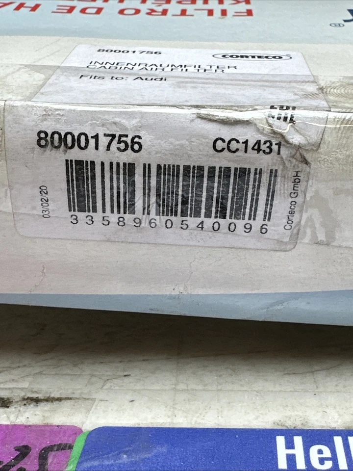Filtro de aire de cabina Corteco 80001756 4H0819439 para Audi S7 A6 RS7 Quattro A7 S6 A8 Foto 2 de 3