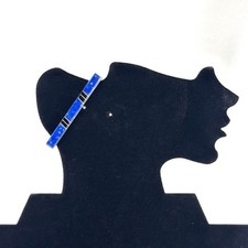 VTG 925 Sterling Silver Blue Lapis Lazuli Barrette Hair Clip 7.4 Grams