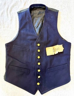 Vintage/ Antike Eisenbahn Pullman Uniform Weste mit 7 Pullman Knöpfen