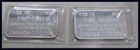 TWO DIFFERENT JOHNSON MATTHEY .999 SILVER 1oz EACH UNCIRCULATED BARS