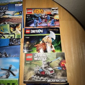 Huge Lego Instruction Manual Lot 29 Manuals Star Wars Creator Minecraft Creator