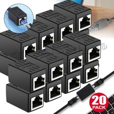 20X RJ45 Inline Coupler Cat7 Cat6 Cat5e Cat5 Ethernet LAN Network Cable Adapter