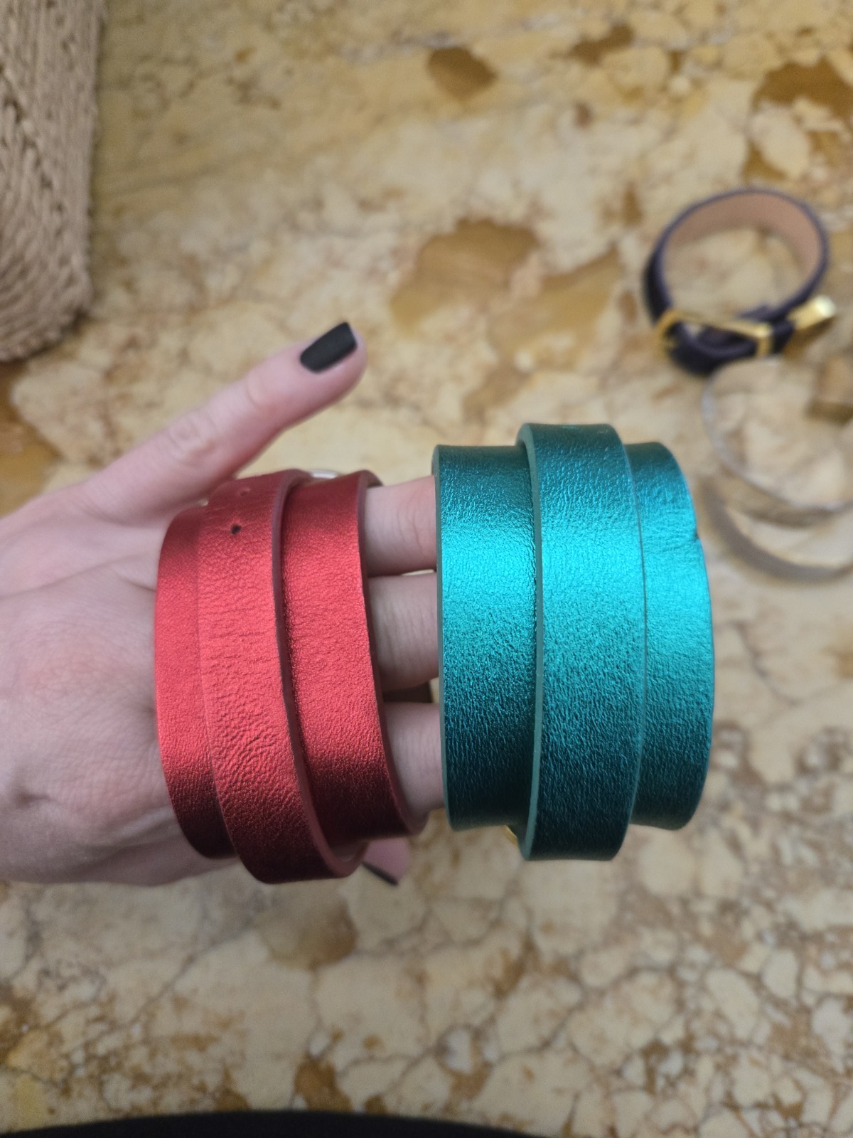 Rustic Cuff  Assorted Bracelet Lot Leather Red Gr… - image 5