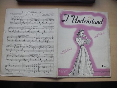 Noten & Texte - I Understand von Kim Gannon & Mabel Wayne
