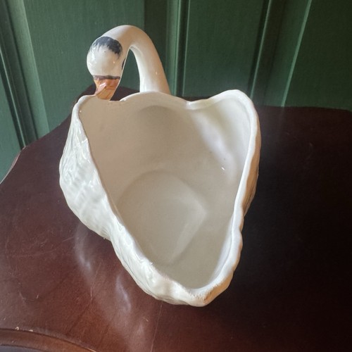 Vintage Swan Planter - Santucci Deruta Italy - Cottagecore 1950s - Picture 3 of 8