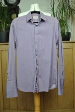 Ted Baker Men  s Purple Shirt Size 16 100 Cotton Long Sleeve Button-Up