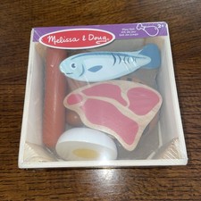 NEW Melissa  Doug Food Groups Wooden Play Set, Protein. Unopened. Ages 2 