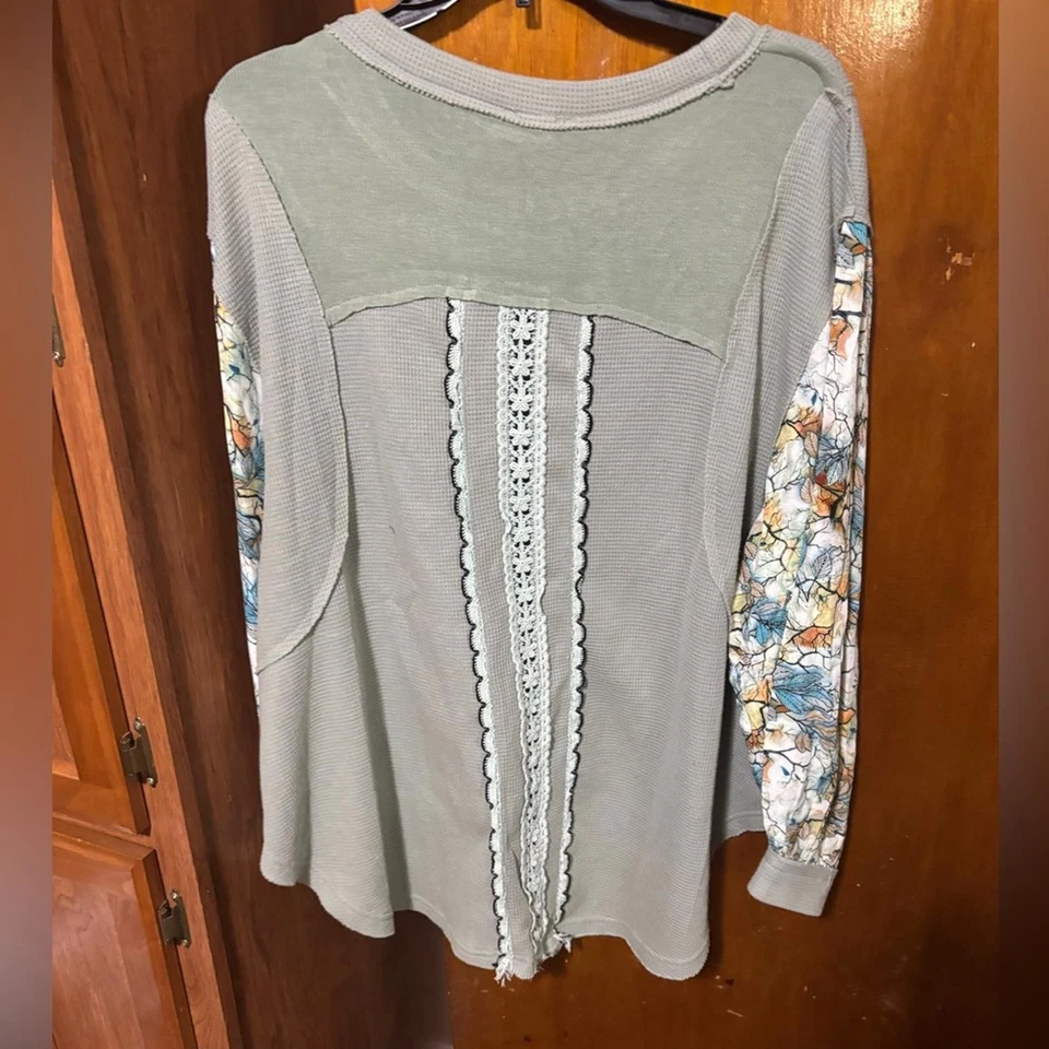 Pol Pequeño Grande Zen Floral Estrella Encaje Crochet Niña Fluido Lujo Verde Azul Foto 2 de 4