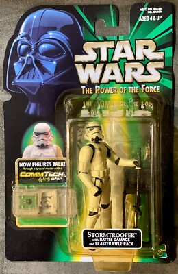 1999 Star Wars POTF Stormtrooper w/ Battle Damage Figure MOC