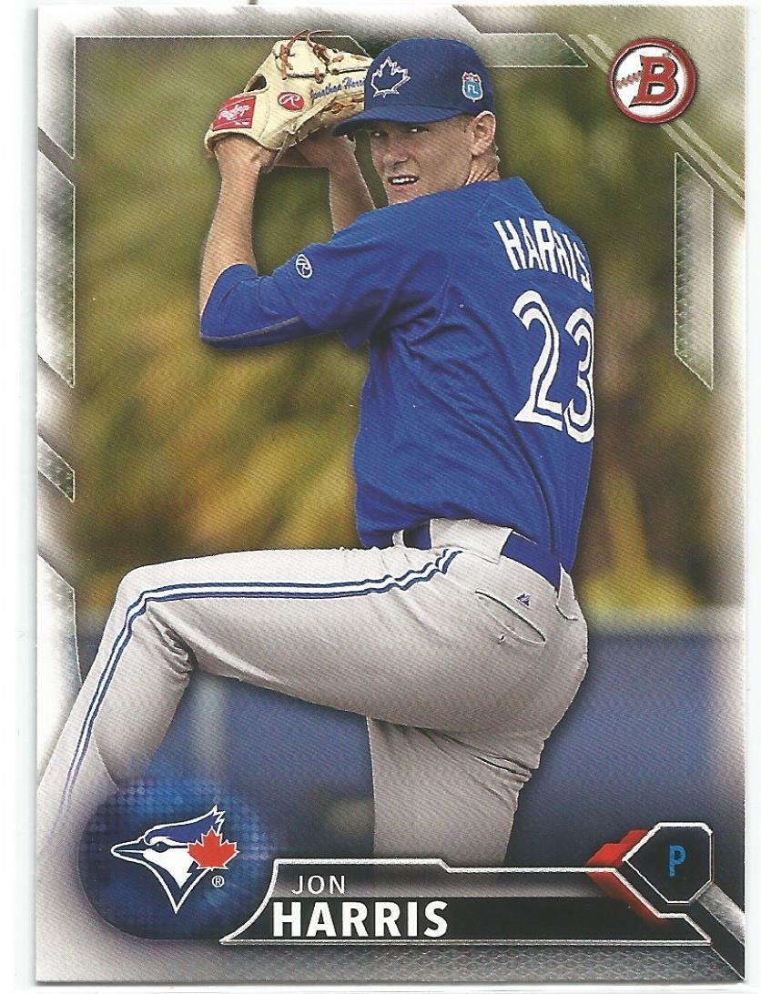 Jon Harris Toronto Blue Jays 2016 Bowman Draft