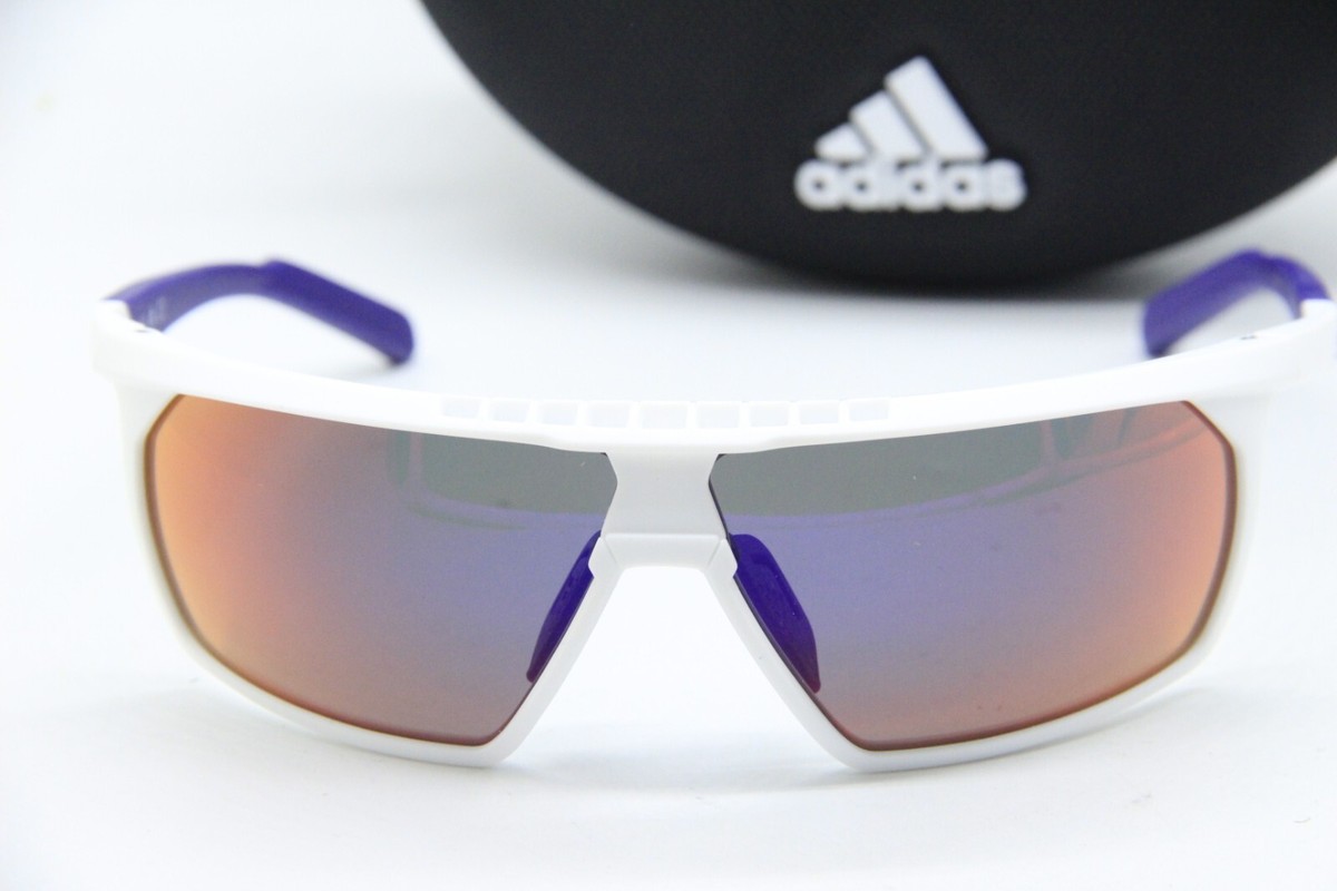 NEW ADIDAS SP 0030 21Z WHITE PURPLE MIRRORED AUTHENTIC SUNGLASSES