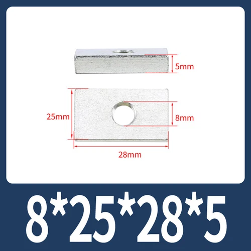Rechteckige Vierkantmuttern Gleitblöcke für Alu Zubehör, mechanische Ausrüstung - Picture 70 of 73
