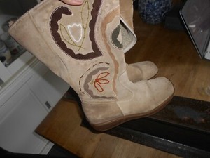 🎅Belles BOTTES T36 daim hippie squaw indienne BE a 29€ ach imm fourrées hiver | eBay