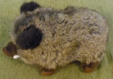 Steiff Świnka Bora , 24 cm x 13 cm x 14 cm , z tabliczką z imieniem , z guzikiem w O