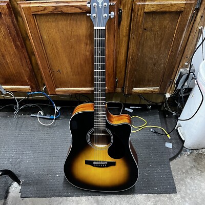 Kepma Elite D3-130A-SBM Acoustic Electric Guitar - Brown Black Burst Mint!