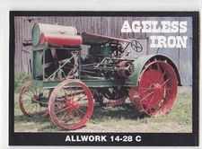 Vintage Electric Wheel Co. EWC Allwork 14/28 C Tractor Trading Card