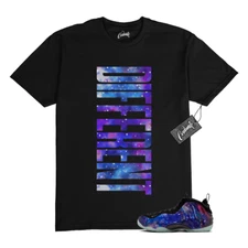 Galaxy Foamposite One Zoom Rookie Obsidian Black Anthracite T Shirt Match DFRNT