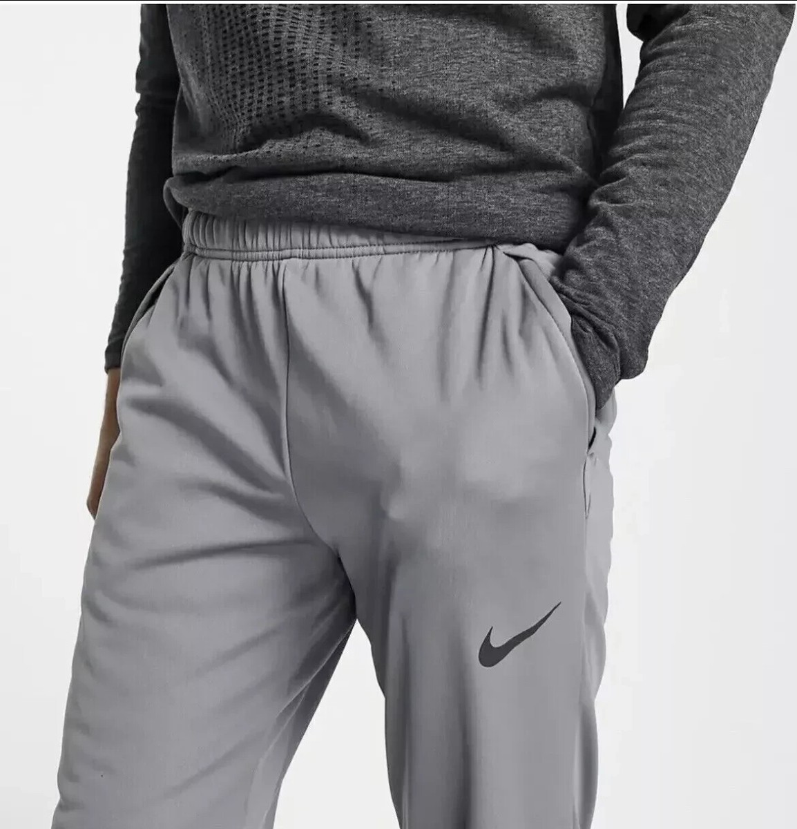 Nike Epic Knit Pants🔥Men's Smoke Grey Training Workout Sweatpants