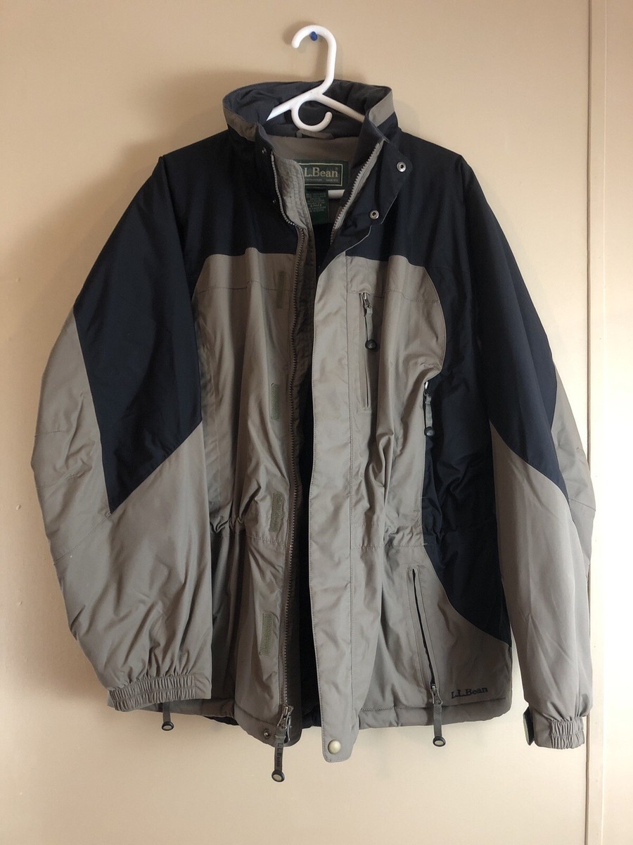 L.L. Bean Men's Large Primaloft Black And Tan Ski Parka L.L. Bean Men's Large Primaloft Black And Tan Ski Parka