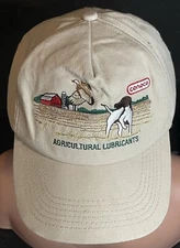 K Products Vintage CONOCO Agricultural Lubricants Hat Hunting Bird Dog Grouse