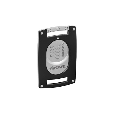 XIKAR Ultra Slim Gunmetal Cigar Cutter, 64 RG, Magnetic Attachment, Black