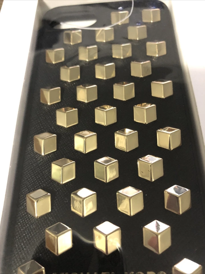 Funda Michael Kors 7 Cuero Negra Tachonada iPhone Nueva Foto 2 de 4