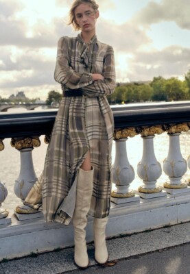 zara plaid midi dress Zara - Plaid Dress Created By Caramel London X Zara - Blue - M