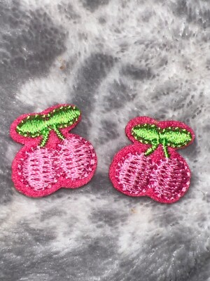 Lot D'écussons Thermocollants Motif Cerise - à Coudre Ou Repasser, Pour Customisation Textile