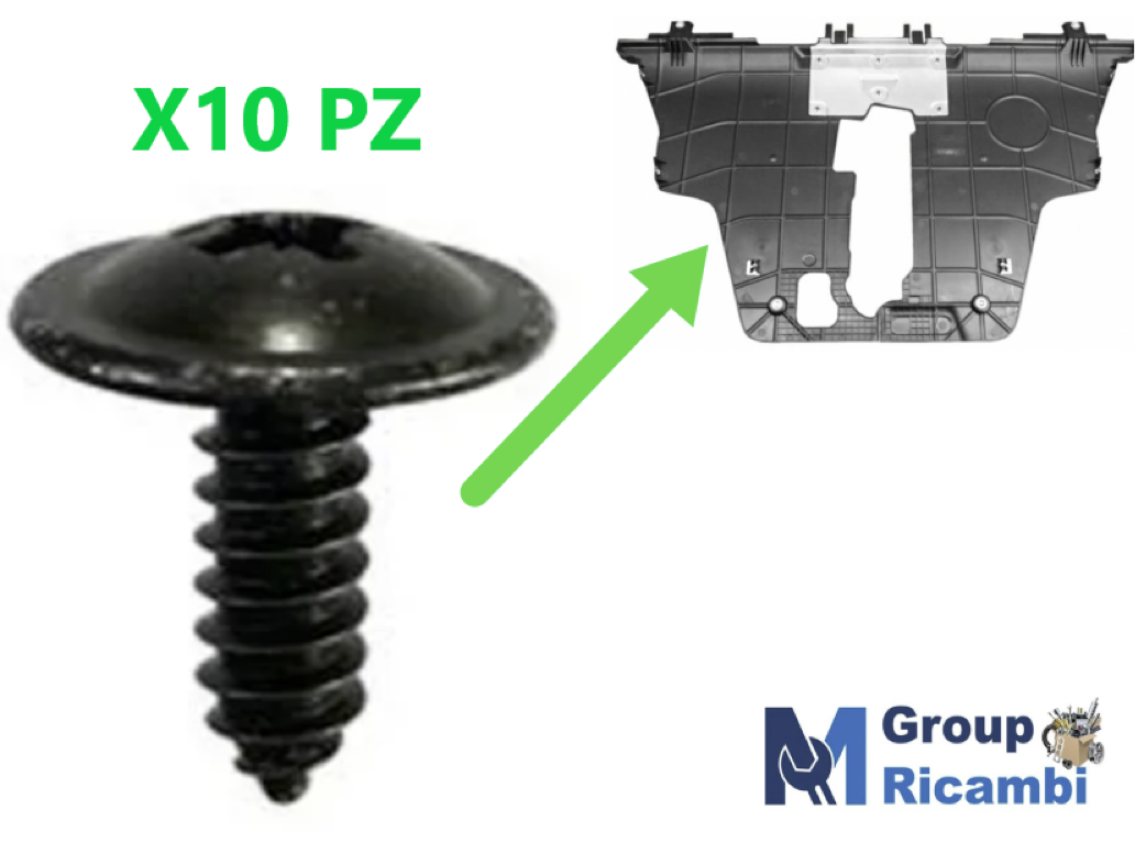 EMSea 30 Set di Viti di Fissaggio per Coperchio Motore N90801101 Clip di Fissaggio Cofano Parafango Compatibile con VW Seat Skoda e Compatibile con Audi